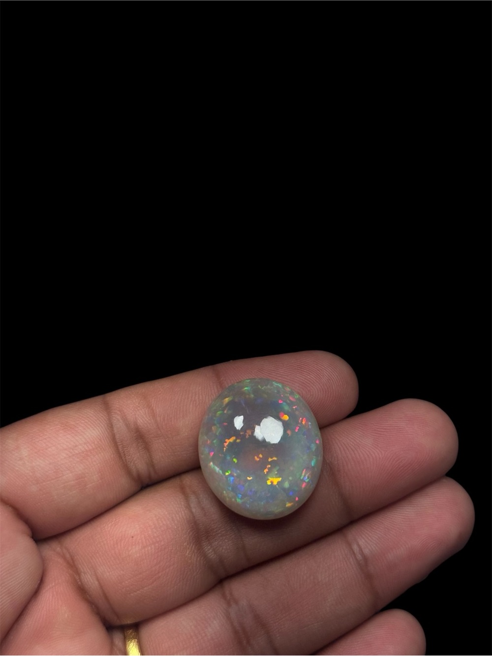 35.06 Ct Natural Opal Oval Cabochon Multicolor Play of Color Loose Gemstone